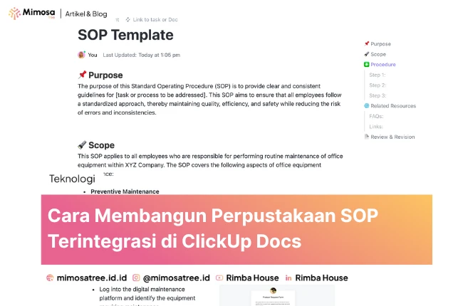 Cara Membangun Perpustakaan SOP Terintegrasi di ClickUp Docs