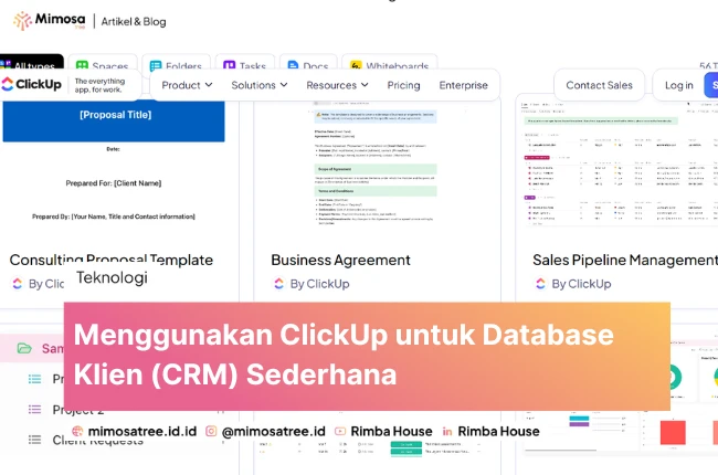 Menggunakan ClickUp untuk Database Klien (CRM) Sederhana