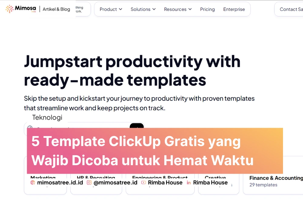 5 Template ClickUp Gratis yang Wajib Dicoba untuk Hemat Waktu