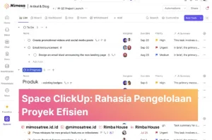 Space ClickUp: Rahasia Pengelolaan Proyek Efisien