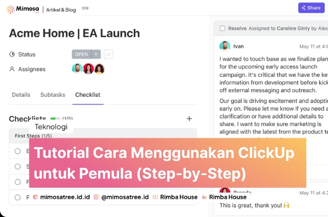 Tutorial Cara Menggunakan ClickUp untuk Pemula (Step-by-Step)