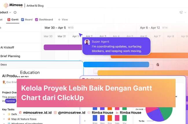 Kelola Proyek Lebih Baik Dengan Gantt Chart Dari Clickup
