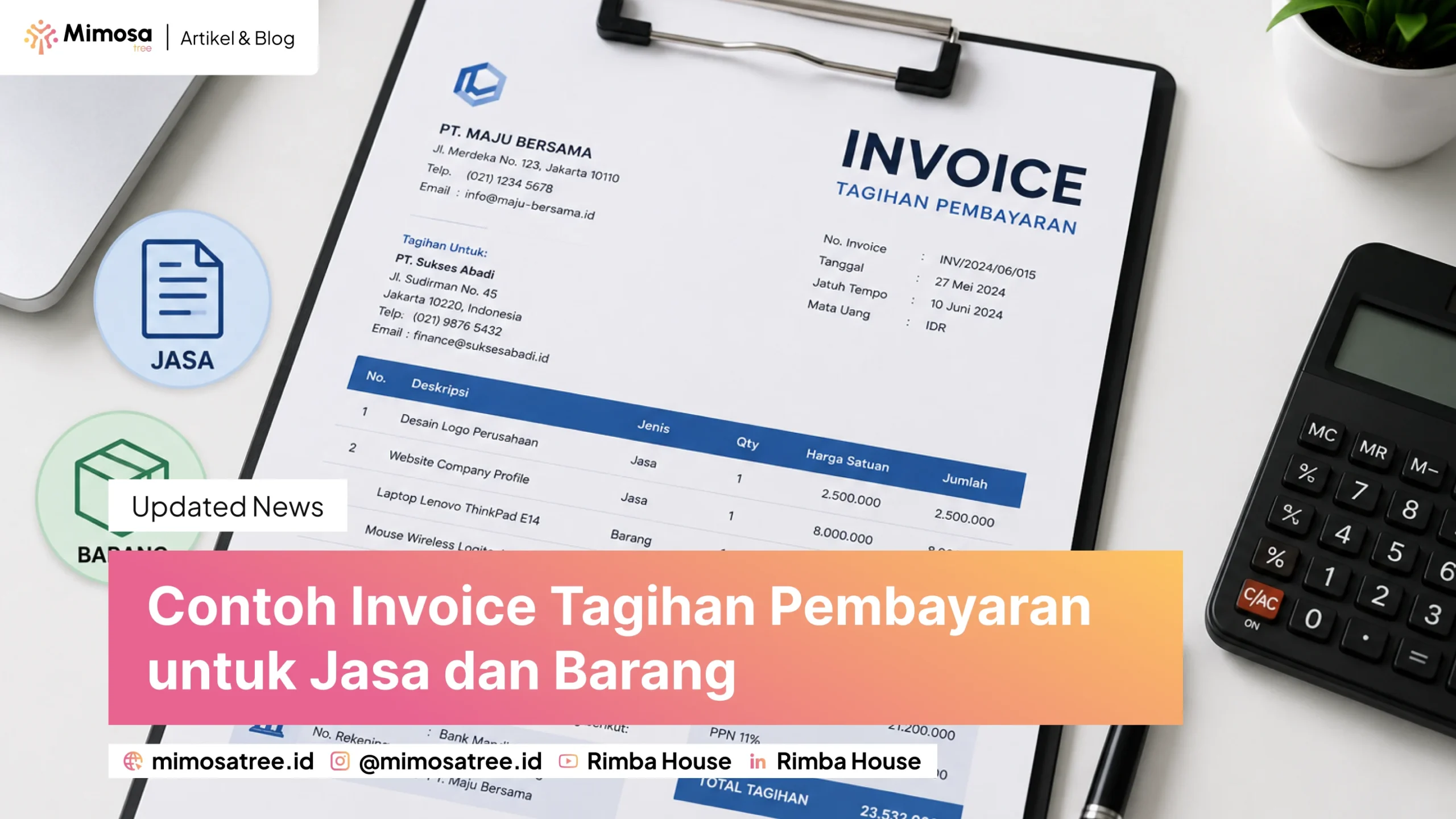 Contoh Surat Tagihan Pembayaran Jasa Yang Bisa Kamu Tiru