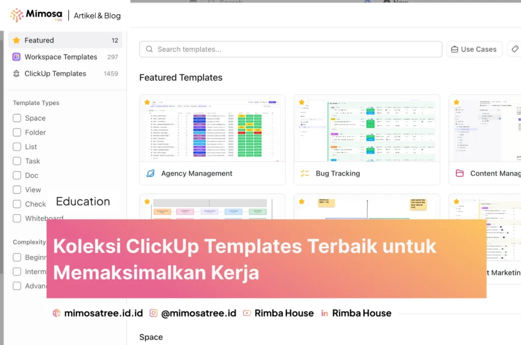 Koleksi Clickup Templates Terbaik Untuk Memaksimalkan Kerja