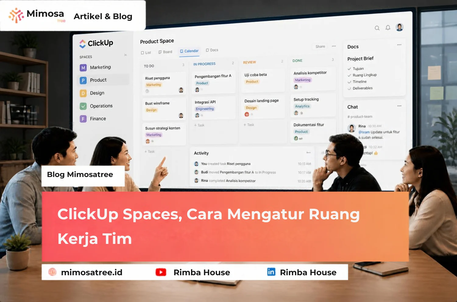 Clickup Spaces  Cara Mengatur Ruang Kerja Tim