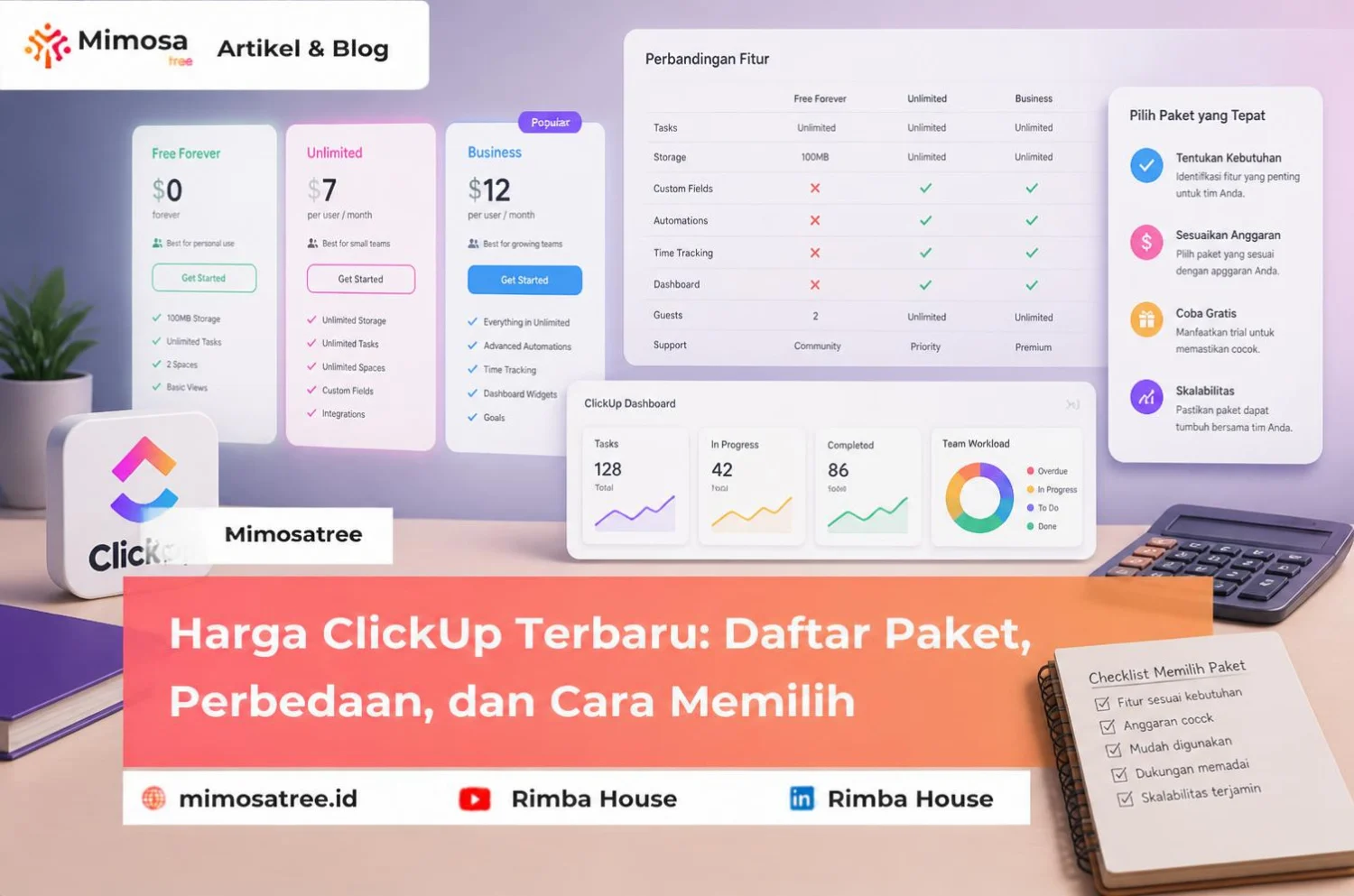 Harga Clickup Terbaru Daftar Paket  Perbedaan  Dan Cara Memilih